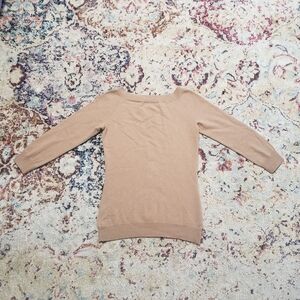 RALPH LAUREN Black Label Cashmere Boatneck Sweater Camel Tan Size Medium